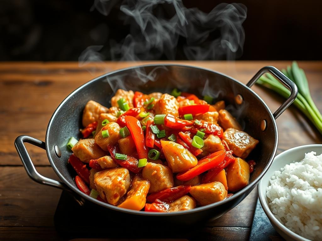 Fermented Kimchi Chicken Stir-Fry