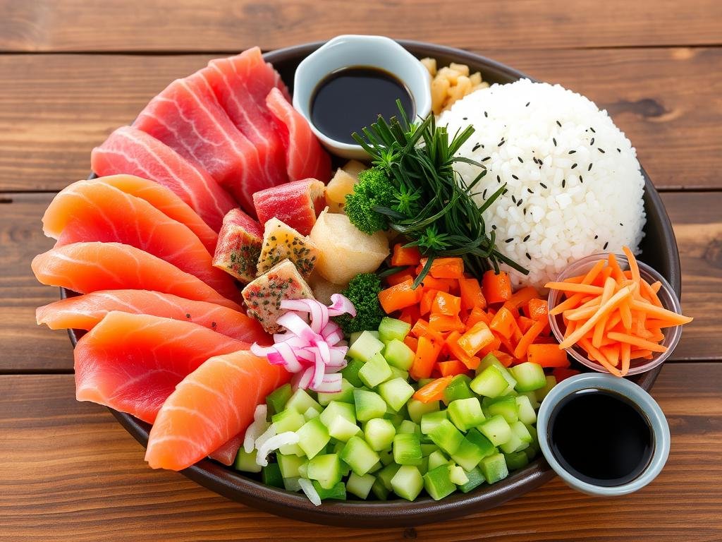 Deconstructed sushi bowls