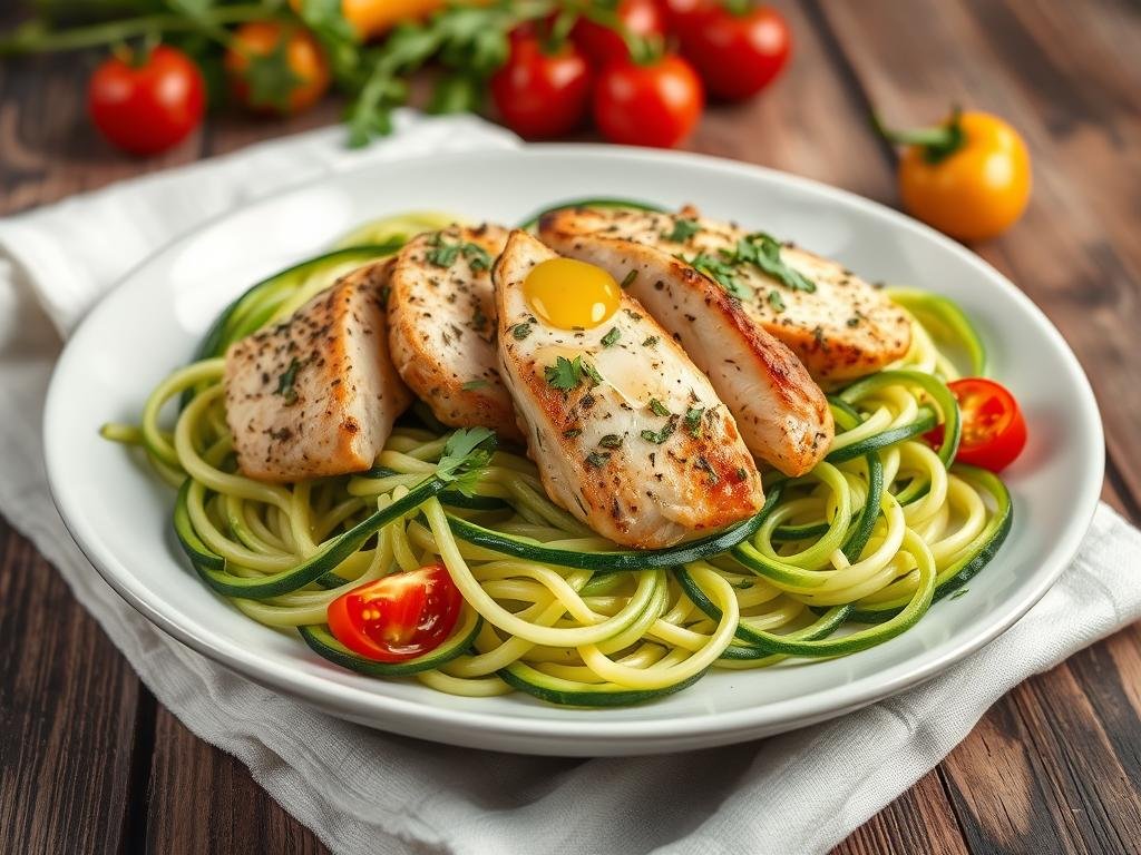 Keto-Friendly Chicken and Zucchini Noodles
