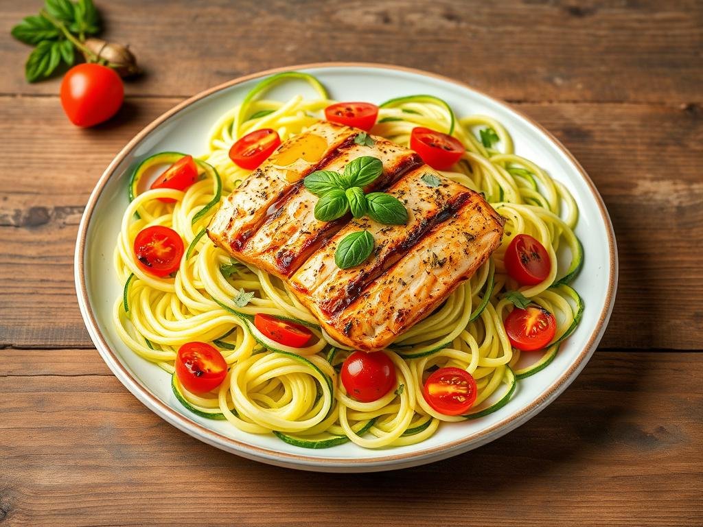 Keto-Friendly Chicken and Zucchini Noodles