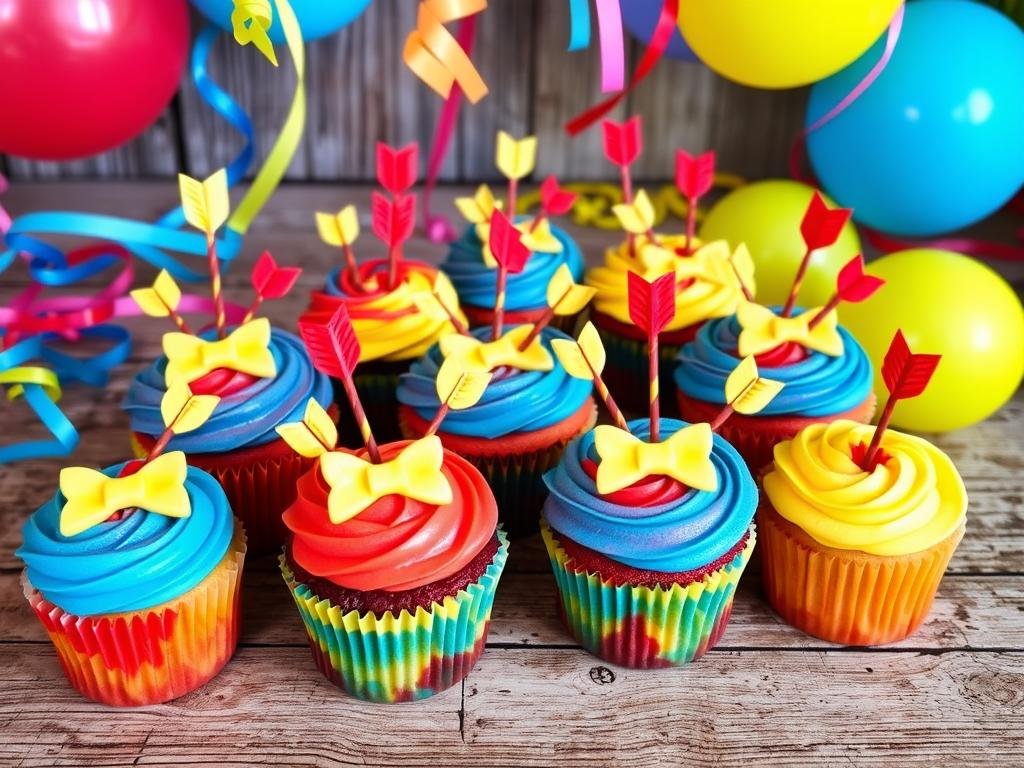Easy Bow and Arrow Cupcakes