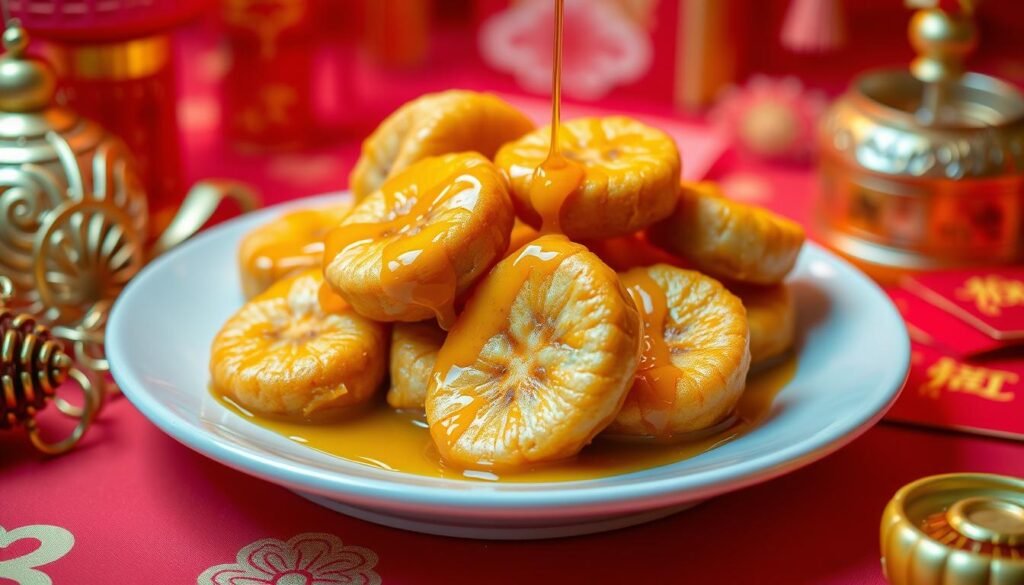 Banana Fritters with Golden Syrup