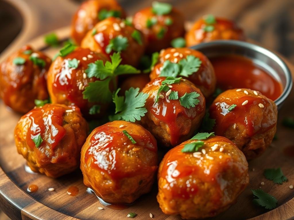 Sweet Chili Air Fryer Chicken Meatballs