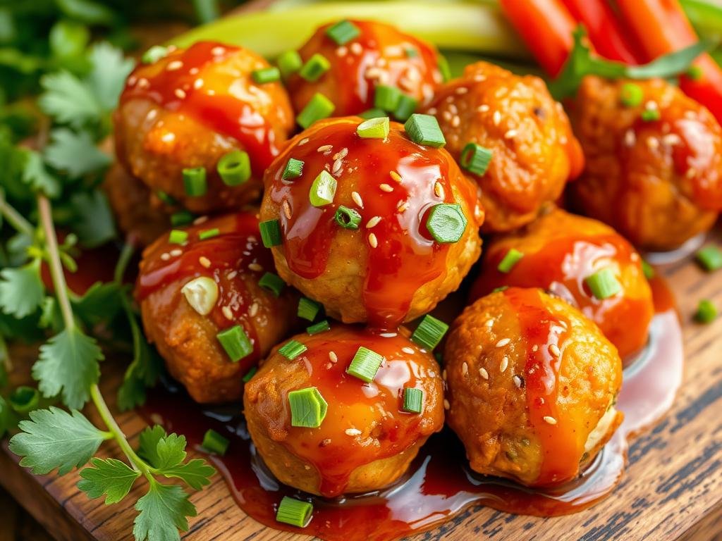 Sweet Chili Air Fryer Chicken Meatballs
