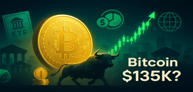 Bitcoin pode atingir US$ 135 mil – Projeção otimista e riscos