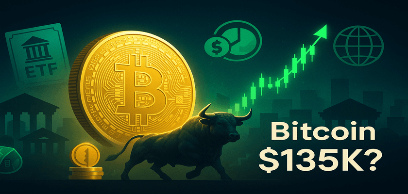 Bitcoin pode atingir US$ 135 mil – Projeção otimista e riscos