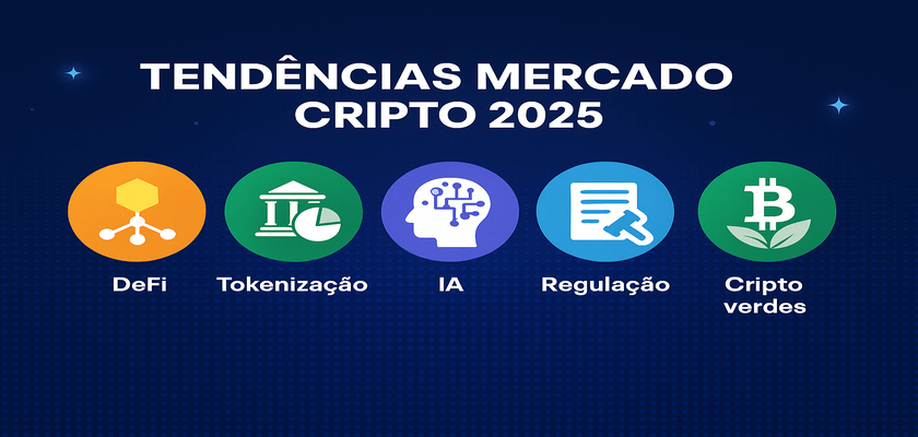 Tendências mercado cripto 2025: as 5 grandes apostas e seus impactos